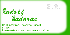 rudolf madaras business card